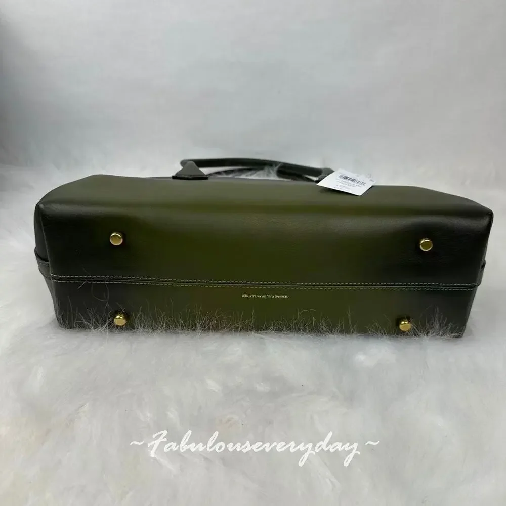 Coach Empire Carryall Bag 34 Shoulder Bag In Leather/Gold/Olive CCC30 NWT - Picture 7 of 9